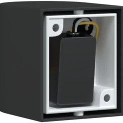 vidaXL Lámpara de pared de exterior aluminio fundido negro