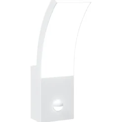 vidaXL Lámpara de pared de exterior LED con sensor aluminio Blanco Online