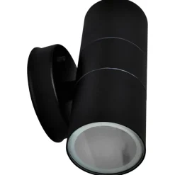 vidaXL Lámpara de pared exterior 2 uds acero ascendente/descendente Negro Outlet