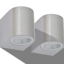 vidaXL Lámpara de pared exterior 2 uds redonda descendente Clearance