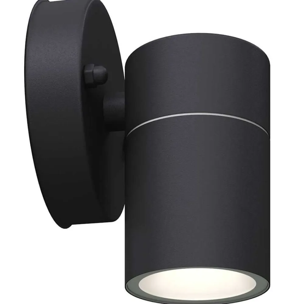 vidaXL Lámpara de pared exterior 2 uds acero inoxidable descendente Negro New