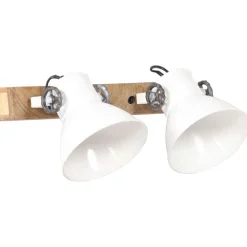 vidaXL Lámpara de pared industrial blanca 45x25 cm E27 Blanco New