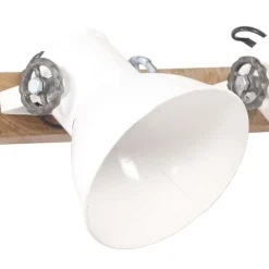 vidaXL Lámpara de pared industrial blanca 45x25 cm E27 Blanco New