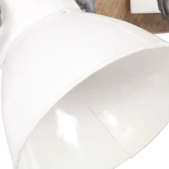 vidaXL Lámpara de pared industrial blanca 45x25 cm E27 Blanco New