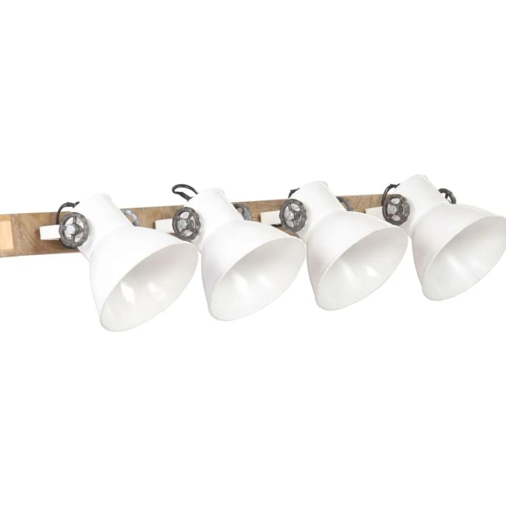 vidaXL Lámpara de pared industrial blanca 90x25 cm E27 Blanco Sale