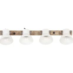 vidaXL Lámpara de pared industrial blanca 90x25 cm E27 Blanco Sale