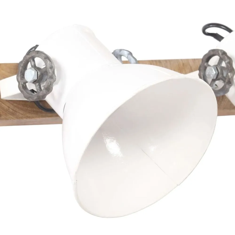 vidaXL Lámpara de pared industrial blanca 90x25 cm E27 Blanco Sale