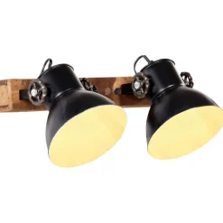 vidaXL Lámpara de pared industrial negra 45x25 cm E27 Negro Sale