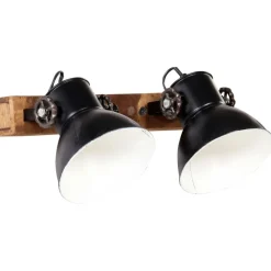 vidaXL Lámpara de pared industrial negra 45x25 cm E27 Negro Sale