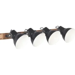 vidaXL Lámpara de pared industrial negra 90x25 cm E27 Negro Clearance