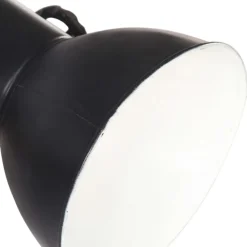 vidaXL Lámpara de pared industrial negra 90x25 cm E27 Negro Clearance