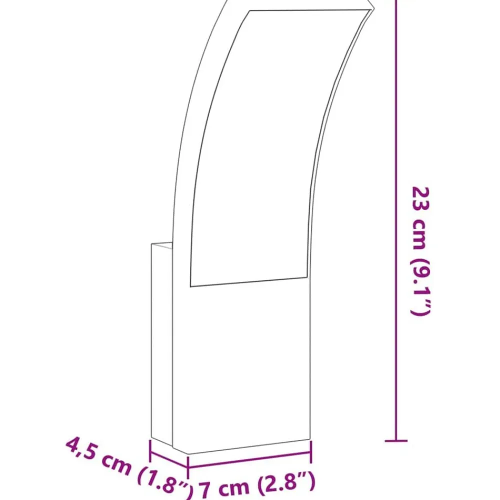 vidaXL Lámpara de pared LED de exterior aluminio fundido Blanco Hot