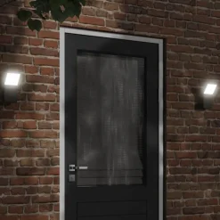 vidaXL Iluminación-Lámpara de pared LED de exterior aluminio fundido