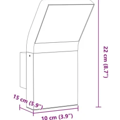 vidaXL Iluminación-Lámpara de pared LED de exterior aluminio fundido