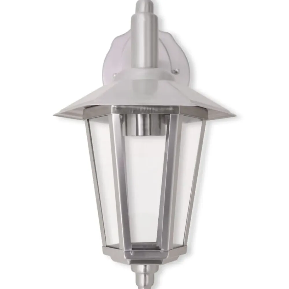 vidaXL Lámpara de pared luz descendente de exterior acero inoxidable Hot
