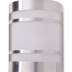 vidaXL Lámpara de pared para exteriores acero inoxidable Plateado Clearance