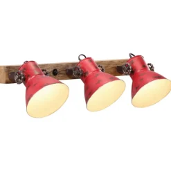 vidaXL Lámpara de pared desgastado 25 W E27 65x25 cm Rojo Online