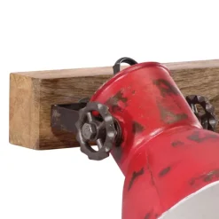vidaXL Lámpara de pared desgastado 25 W E27 65x25 cm Rojo Online