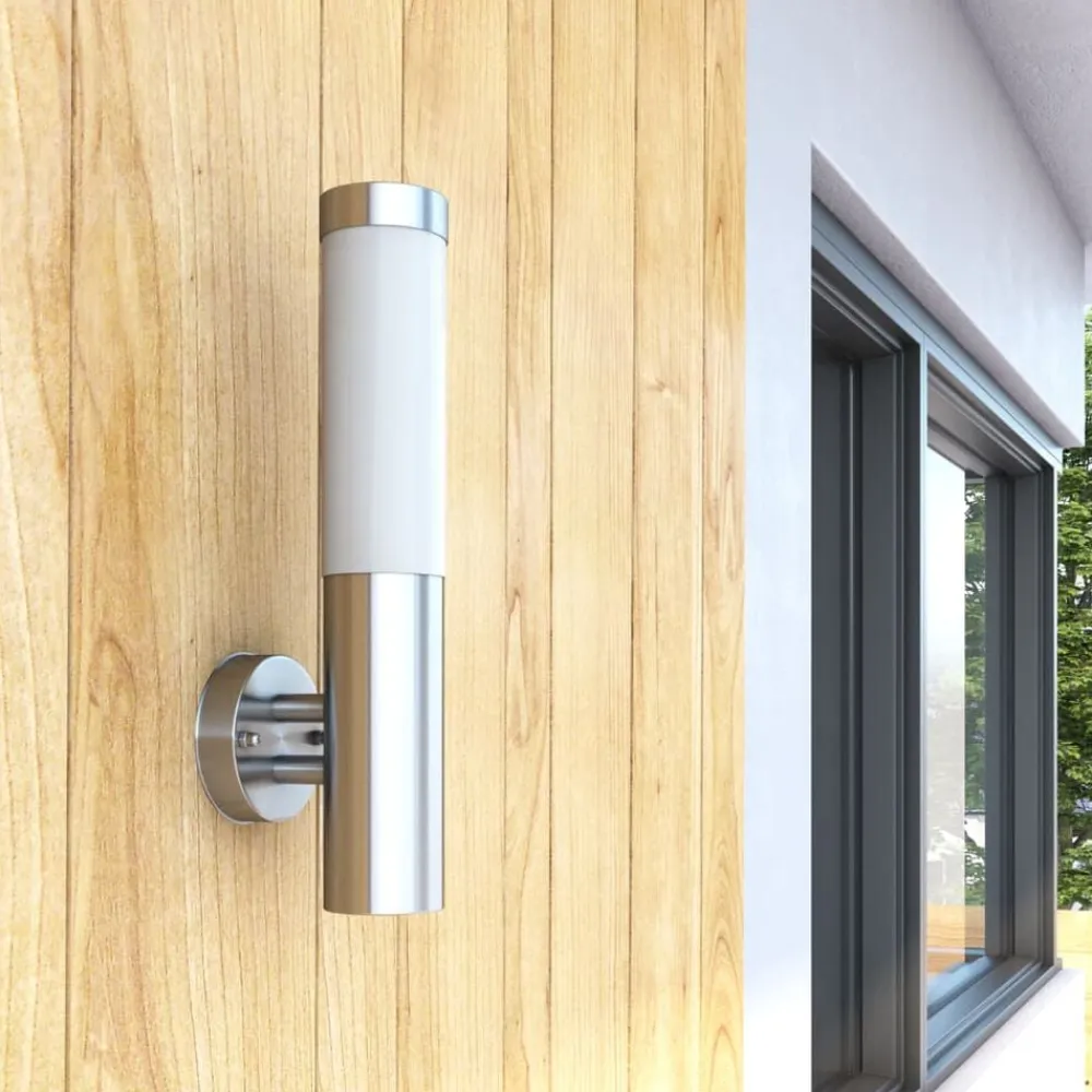 vidaXL Lámpara de pared RVS para interior y exterior impermeable Sale