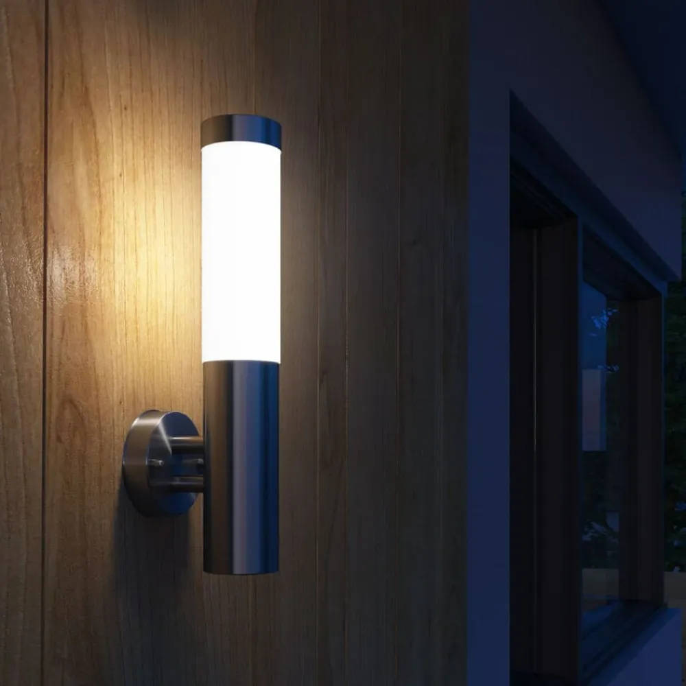 vidaXL Lámpara de pared RVS para interior y exterior impermeable Sale