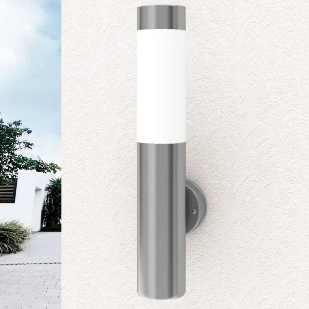vidaXL Lámpara de pared RVS para interior y exterior impermeable Sale