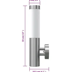 vidaXL Lámpara de pared RVS para interior y exterior impermeable Sale