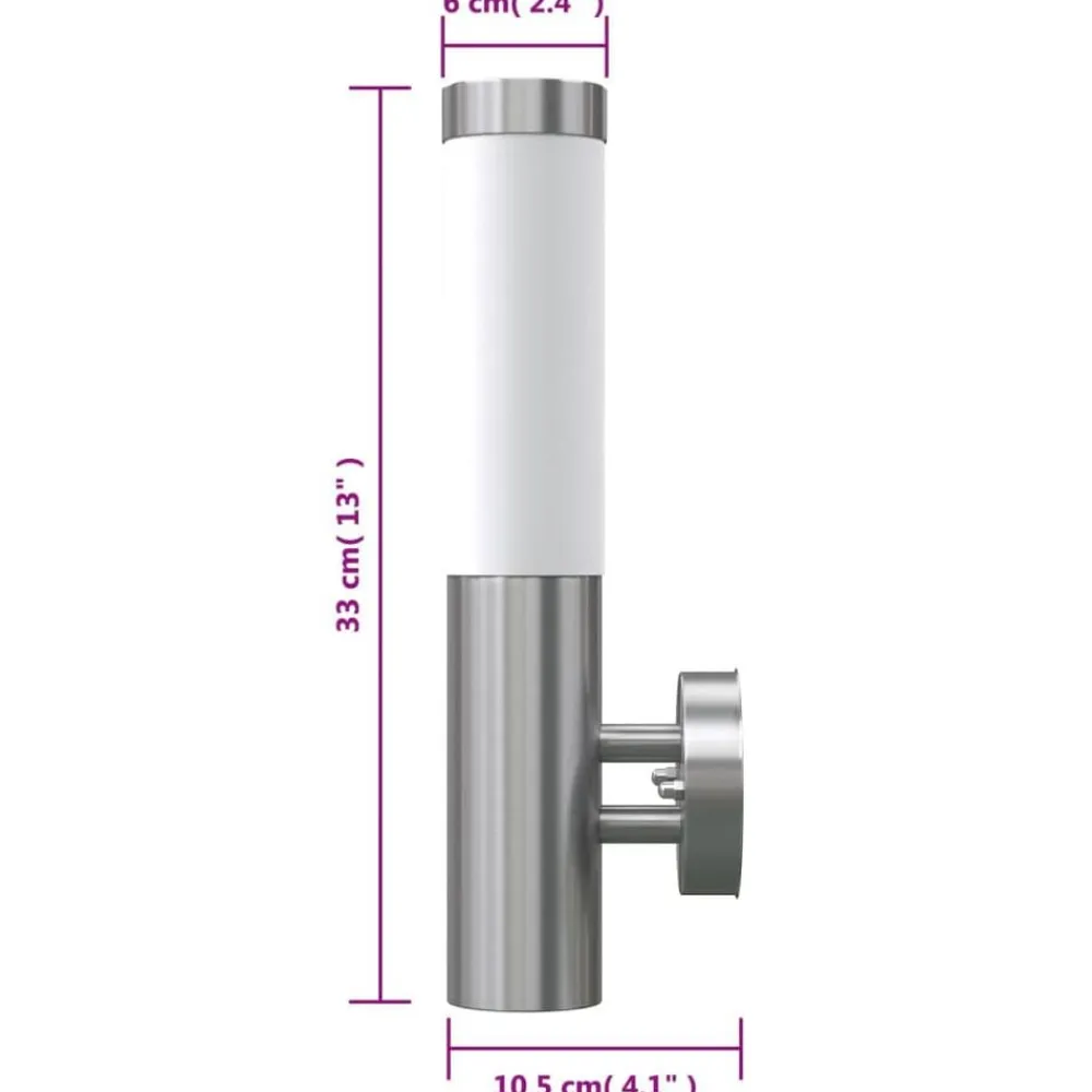 vidaXL Lámpara de pared RVS para interior y exterior impermeable Sale
