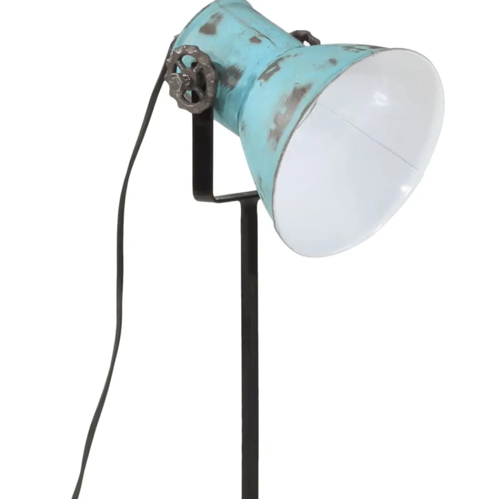 vidaXL Lámpara de pie desgastado 25 W E27 35x35x65/95 cm Azul Outlet