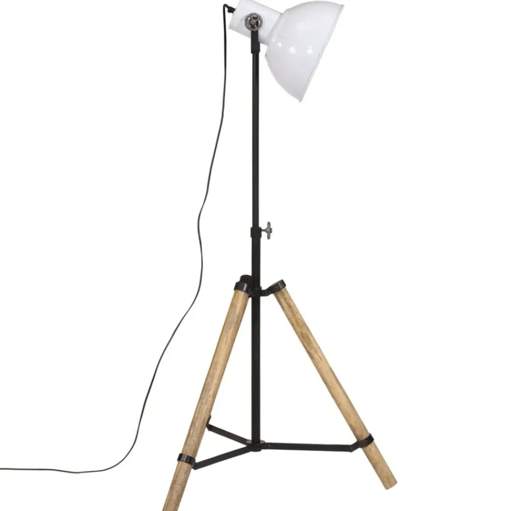 vidaXL Lámpara de pie 25 W E27 75x75x90-150 cm Blanco Best