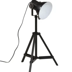 vidaXL Lámpara de pie negra 25 W E27 35x35x65/95 cm Negro