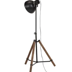 vidaXL Iluminación-Lámpara de pie negra 25 W E27 75x75x90-150 cm