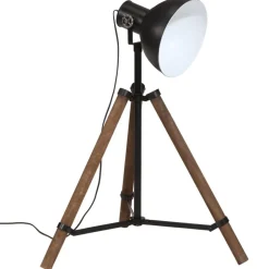 vidaXL Iluminación-Lámpara de pie negra 25 W E27 75x75x90-150 cm