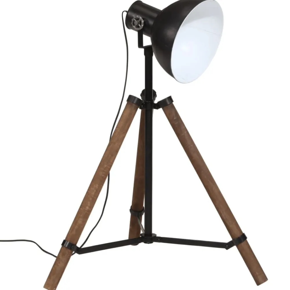 vidaXL Iluminación-Lámpara de pie negra 25 W E27 75x75x90-150 cm