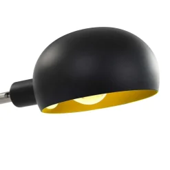 vidaXL Lámpara de pie 5 x E14 200 cm Negro y dorado Best