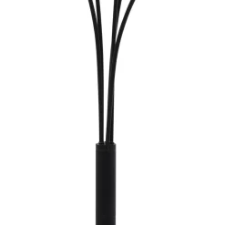 vidaXL Lámpara de pie 5 x E14 200 cm Negro y dorado Best