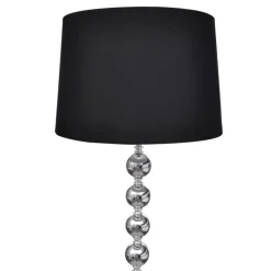 vidaXL Lámpara de pie pantalla y soporte alto 4 bolas adorno negra Negro Discount
