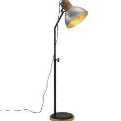 vidaXL Lámpara de pie vintage 25 W E27 30x30x100-150 cm Plateado Best