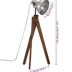 vidaXL Iluminación-Lámpara de pie vintage 25 W E27 45x45x120 cm