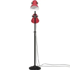 vidaXL Lámpara de pie desgastado 25 W E27 25x25x90/140 cm Rojo Discount
