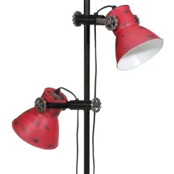 vidaXL Lámpara de pie desgastado 25 W E27 25x25x90/140 cm Rojo Discount