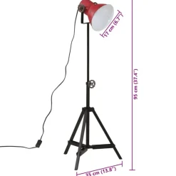 vidaXL Iluminación-Lámpara de pie desgastado 25 W E27 35x35x65/95 cm