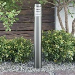 vidaXL Iluminación-Lámpara de poste de jardín acero inoxidable
