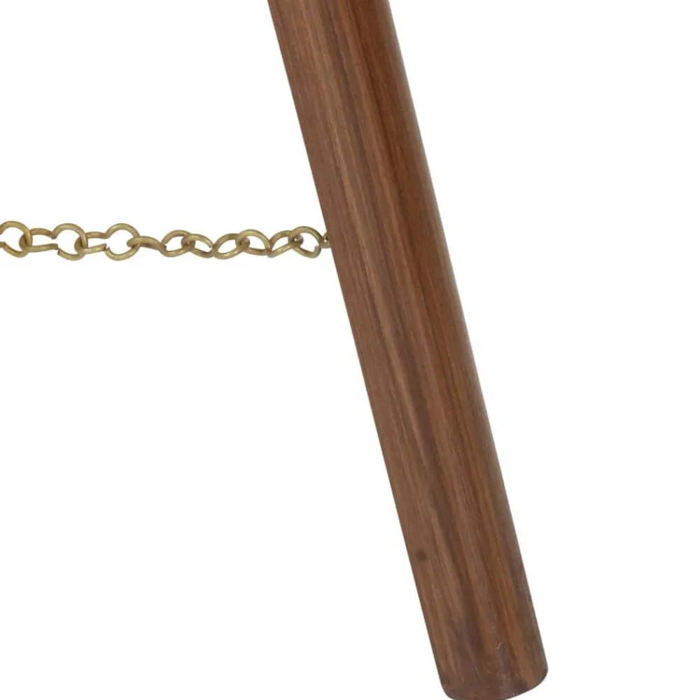 vidaXL Iluminación-Lámpara de suelo con trípode madera maciza de mango 97 cm