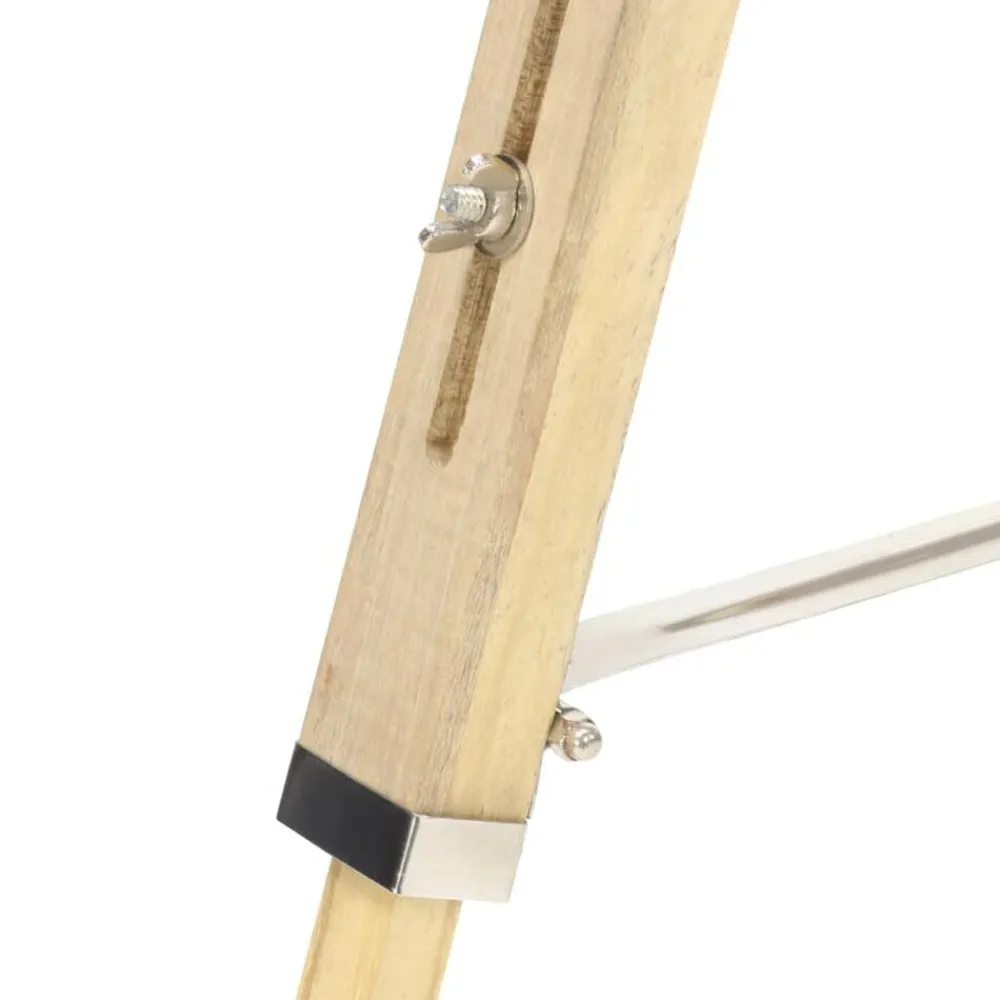 vidaXL Lámpara de suelo con trípode madera maciza de mango 140 cm Best