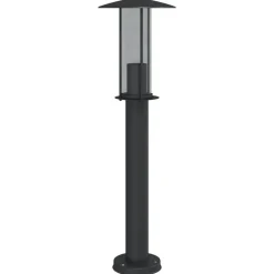 vidaXL Lámpara de suelo de exterior acero inoxidable 60 cm Negro Hot