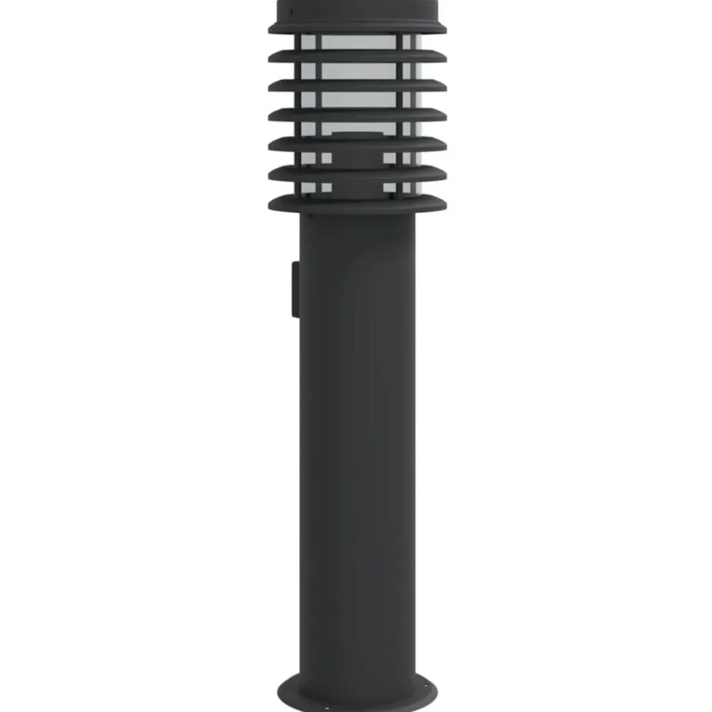 vidaXL Iluminación-Lámpara de suelo de exterior con enchufe acero 60 cm