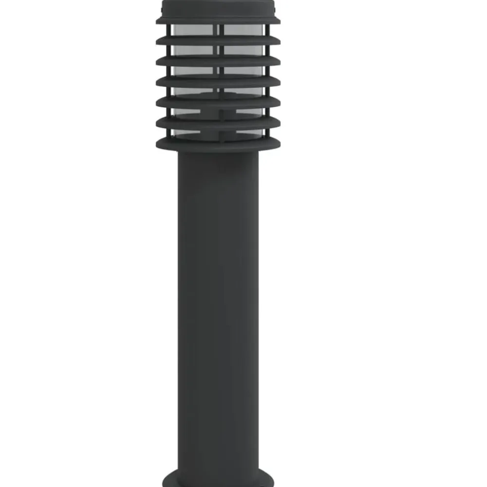 vidaXL Iluminación-Lámpara de suelo de exterior con enchufe acero 60 cm