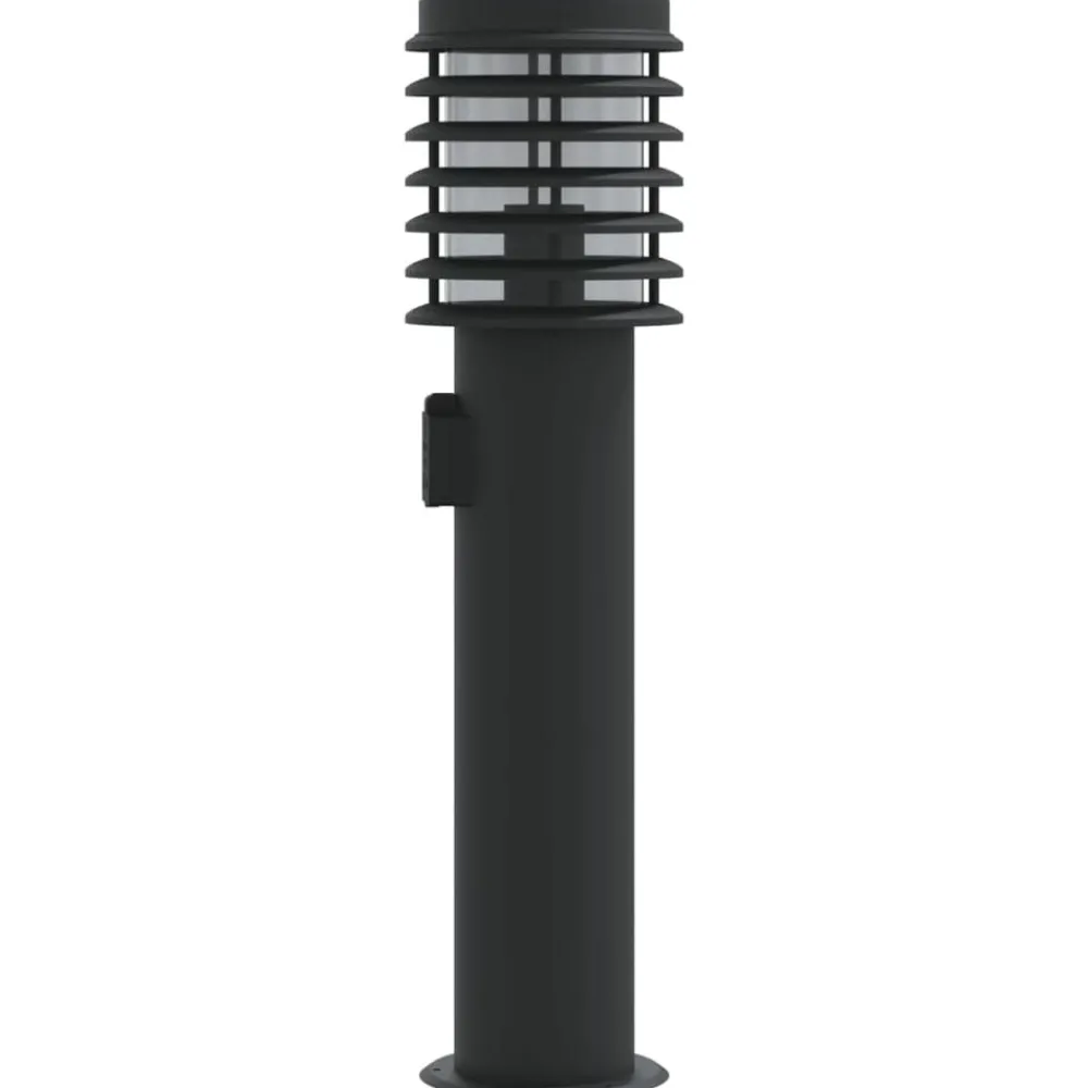 vidaXL Iluminación-Lámpara de suelo de exterior con enchufe acero 60 cm
