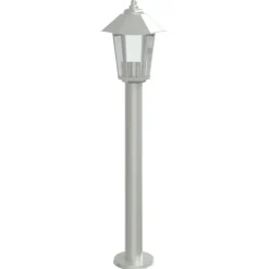 vidaXL Lámpara de suelo de exterior acero inoxidable 80 cm Plateado Outlet