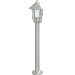 vidaXL Lámpara de suelo de exterior acero inoxidable 80 cm Plateado Outlet